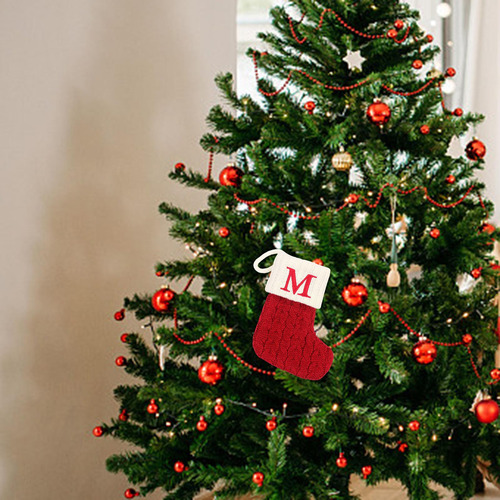 Alfabeto De Navidad Calcetines De Punto Calcetines De