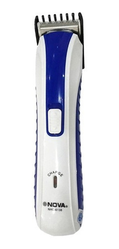 Maquina Cortar Cabelo Barba Nova Na Caixa Nhc-6138 Azul