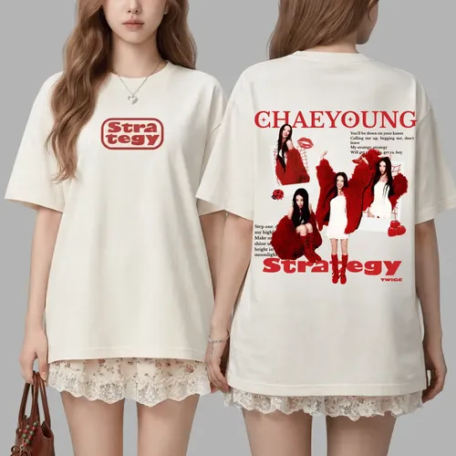 Camiseta Oversized Twice Strategy Album Kpop Membros Idols