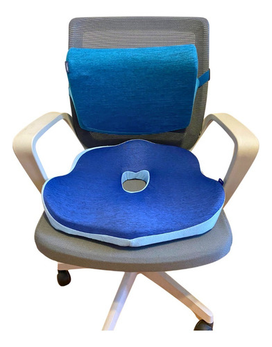 Cojin Lumbar Ergonomico Y Asiento Ergonomico Para Sillas Kit