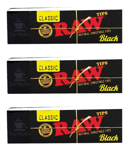 Kit 3 Piteira Raw Black