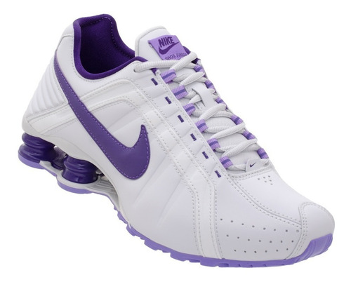 Tênis Nike Wmns Shox Junior Feminino Adulto - Branco E Roxo