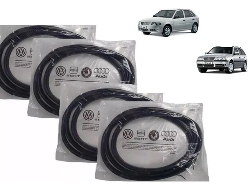 Kit Borrachas De Porta Volkswagen Parati G3 2000 A 2004