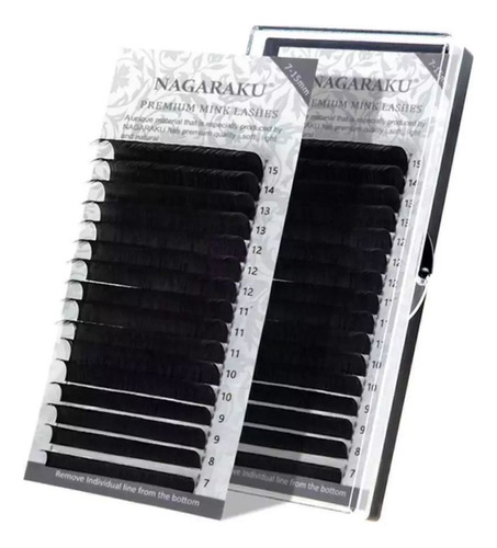Cílios Nagaraku Fio A Fio Clássico Mix 0.15d E 0.20d