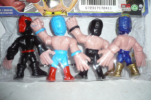 Luchadores Octagon Rayo Set De 4 Juguete Lucha Libre Bootleg