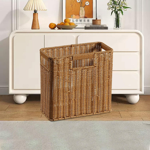 Cesta Rectangular Tejida Para Periódicos De 30 Cm X 14 Cm X