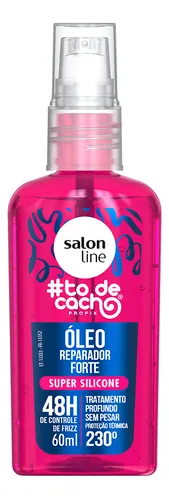 Óleo Reparador Antifrizz Brilho To De Cachos Salon Line 60ml