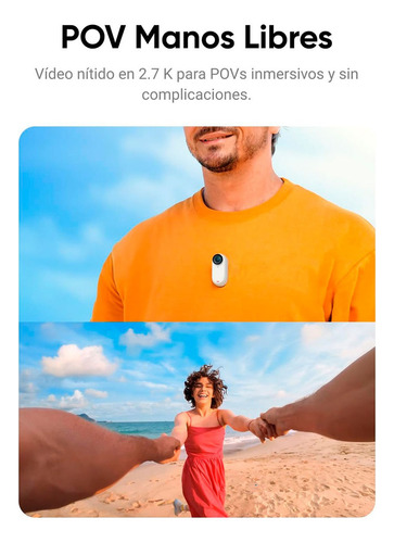 Cámara De Acción Mini Insta360 Go 3 128 Gb Magnética Color Blanco