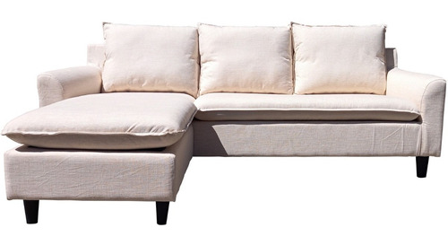 Imagen 1 de 5 de Sofa De 3 Cuerpos Con Extension Chaislong En Tela O Pu Capri