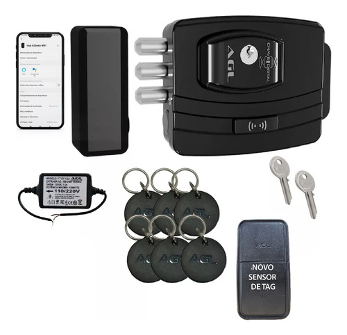 Fechadura Wifi Magic Para Portao + 4tags Extras