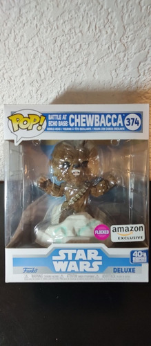 Funko Pop Star Wars Chewbacca Echo Amazon Exc Floked 374 (Usado)