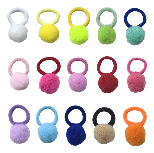 Cintas Para El Pelo Con Pompones Y Esponjosos Soportes Para