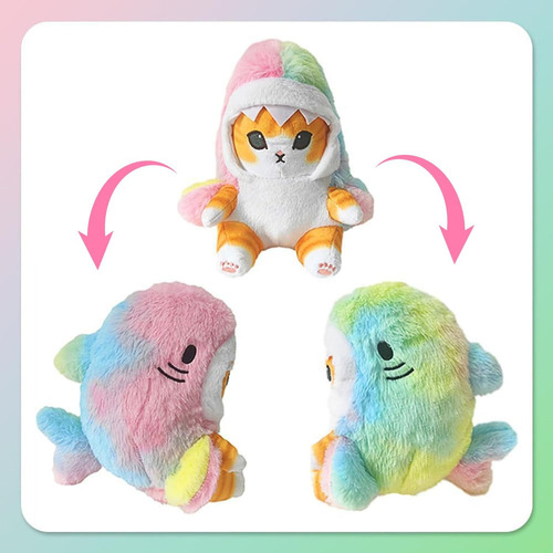 Mgg 1 Lindo Tiburón Gato Peluche Juguete Niños Regalo De