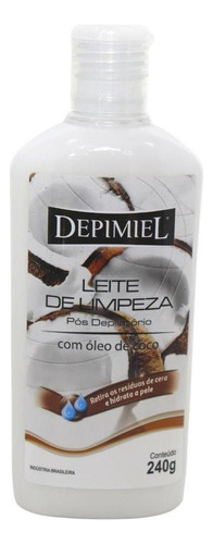 Leite De Limpeza Pós Depilatório Óleo De Coco Depimiel 240g