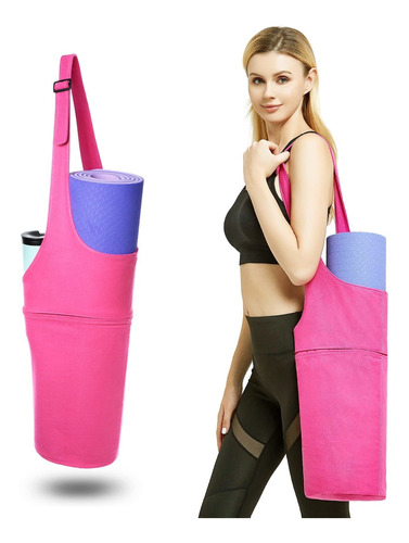 Hyypme Bolsa Rosa Para Esterilla Yoga Bolsillo Lateral