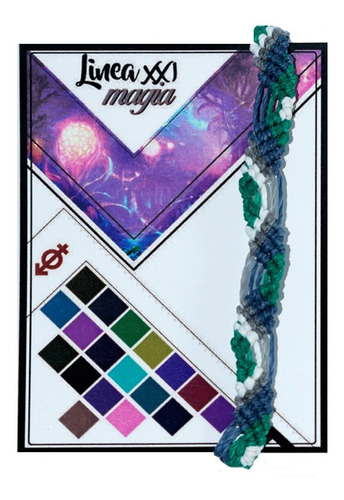 Pulsera Brazalete Macramé 6 Hilos Mágia