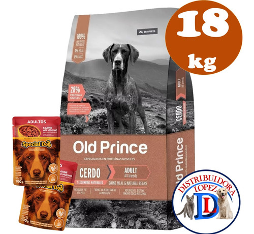 Old Prince Adulto Cerdo & Legumbres 15+3 Kg + Obsequio