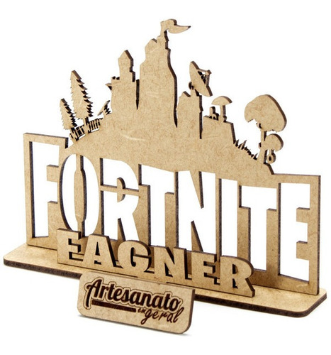 15 Centro De Mesa Fortnite Personalizado Mdf Festa 15 Cm