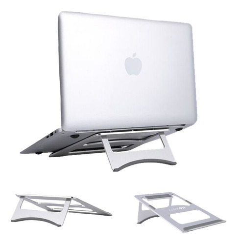 Soporte Base Alzador Aluminio Para Macbook Notebook 10 A 17 