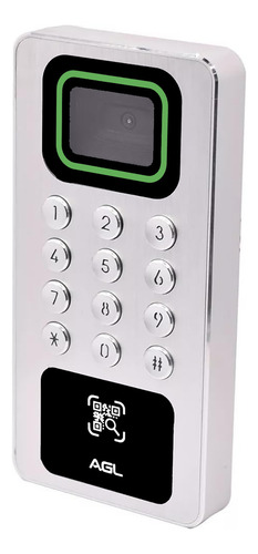 Controle De Acesso Qr Code Aplicativo Agl Izzy Access Elite Cor Prata 12V 1A