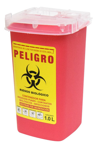 Contenedor Para Punzocortantes Rpbi 1 Litro