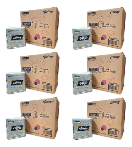 Servilleta Kleenex De Lujo 12paq Con 100 Hojas 91670 6 Cajas