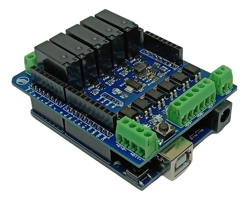 Control Shield Para Arduino 6 Entradas 5 Salidas Plc
