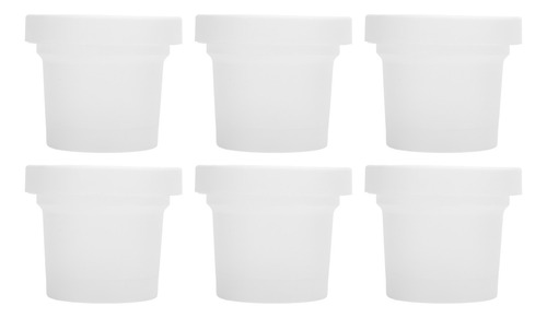Vasos De Postre De Plástico, 10 Unidades, Tapas Resistentes