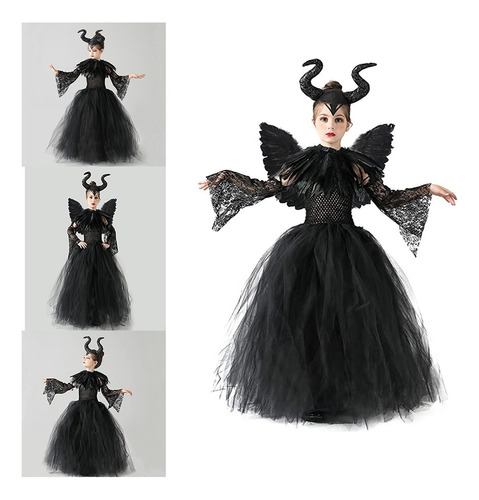 Vestido De Bruja Oscuro Para Halloween Maléfica