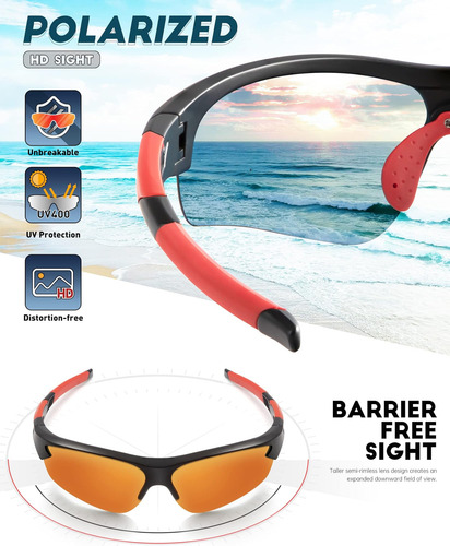 Anyluv Gafas Sol Polarizadas Uv, Deporte Y Protección
