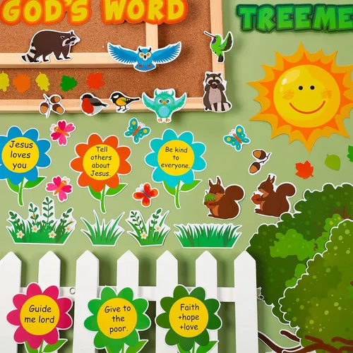 Juego De 98 Tablas De Anuncios Religiosas Cristianas Au...