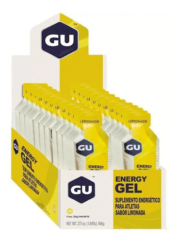 Carbo Gel Gu Energy Repositor Energético - 24 Uni Limonada