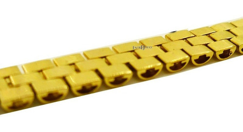 Pulsera Hombre Oro Gruesa 20 Grs Cierre Mosqueton Especial Diámetro 7 Cm Largo 20 Cm