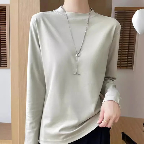 Camiseta De Algodón Para Mujer Ni Meng Jiao De Manga Larga L