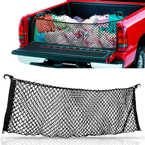 Imagem 1 de 6 de Rede Bolsa Para Caçamba Pick Up Com Ganchos Universal