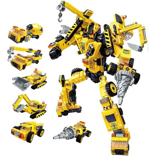 Bloques Construcción Transformer Auto Mini Bloques Niños