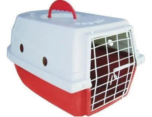 Caixa De Transporte Vermelha Dog Lar Cão E Gato Nº1