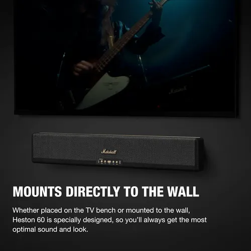 Marshall Heston 60 Soundbar - Dolby Atmos Immersive Sound Fo Preto