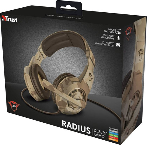 Audifonos Gamer Pro Radius Desert Camo Ps4-xbox-switch-pc