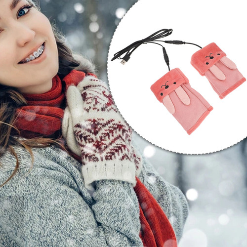 1 Par De Guantes Térmicos Usb Para Invierno Y Temperatura Co