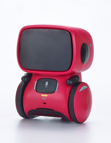Robot Inteligente Con Sensores Aprendizaje Infantil Temprano Color Rojo