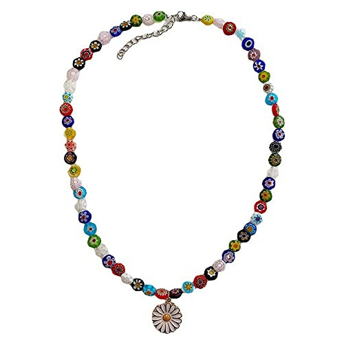 Collar De Perlas Con Cuentas De Colores - Colorful Bling