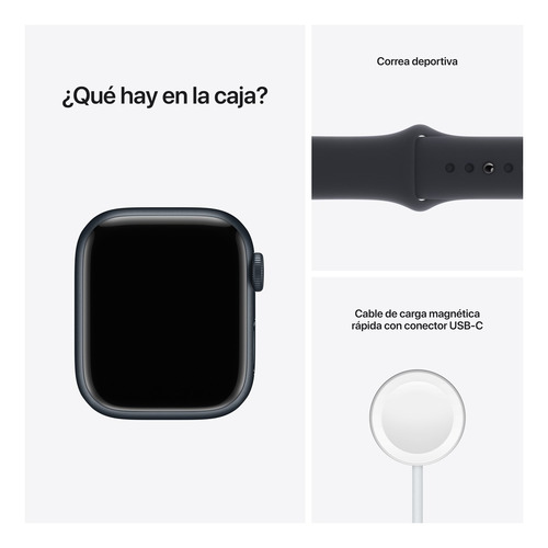 Imagen 9 de 9 de Apple Watch Series 7 (GPS + Cellular, 41mm) - Caja de aluminio color azul medianoche - Correa deportiva azul medianoche