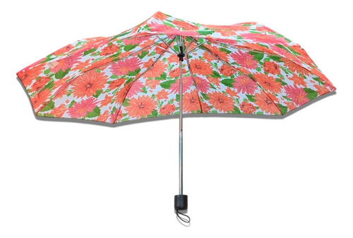 Paraguas Con Patrones De Flores Y Mandalas Coral Flores