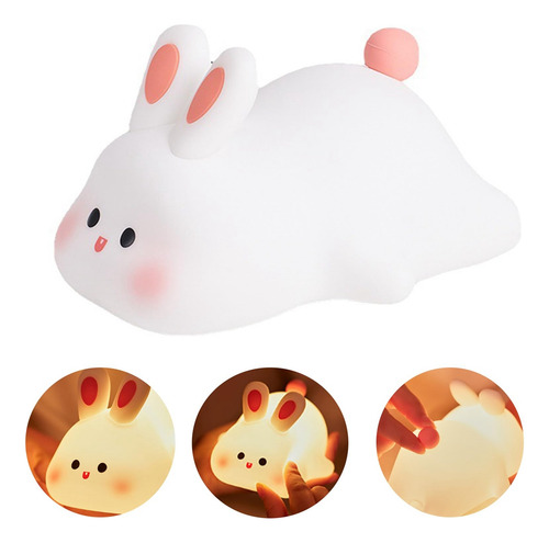 Lámpara Led Portátil Recargable Con Forma De Conejo Face Ra