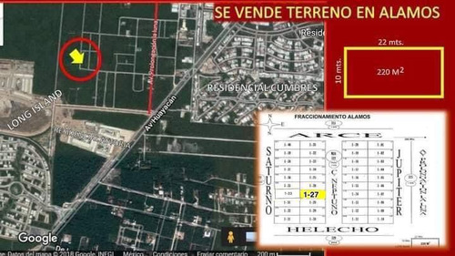 Lotes En Ventas De 220m2 Entrando A Long Island Cancun