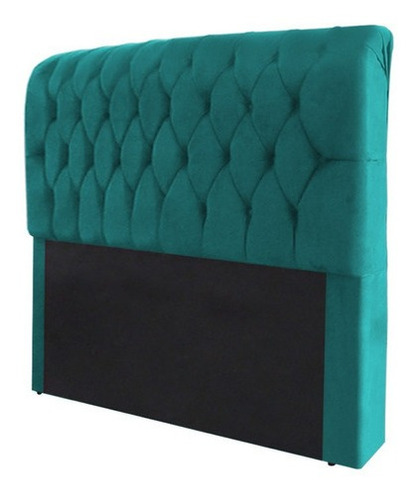 Cabeceira Marina Cama Box Casal 1,40 M Suede Cores Cor Suede Azul Tiffany