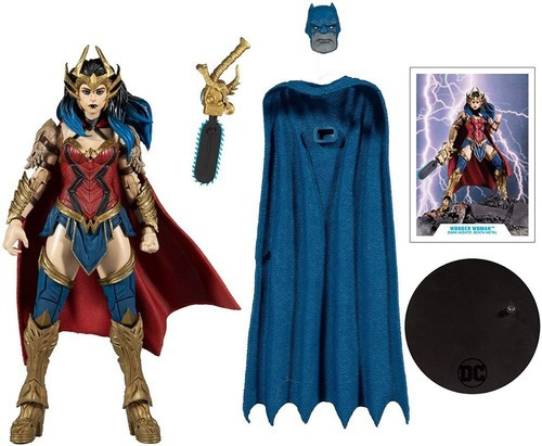Imagen 6 de 8 de Mcfarlane Figura Mujer Maravilla Wonder Woman Articulada Dc Superman Multiverso Dark Nights Escala 18cm Original