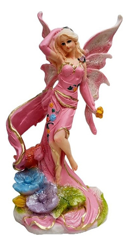 Figura Hada Rosa  32 Cm Alto 