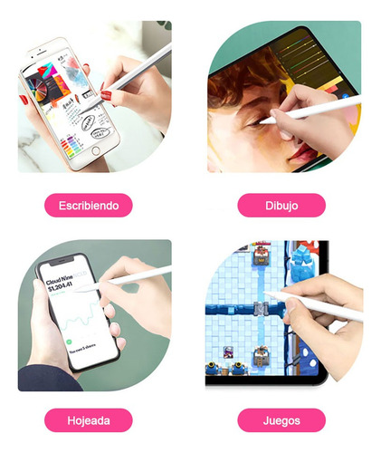 Pluma Lápiz Táctil Óptico Universal Para Tablets Blanco